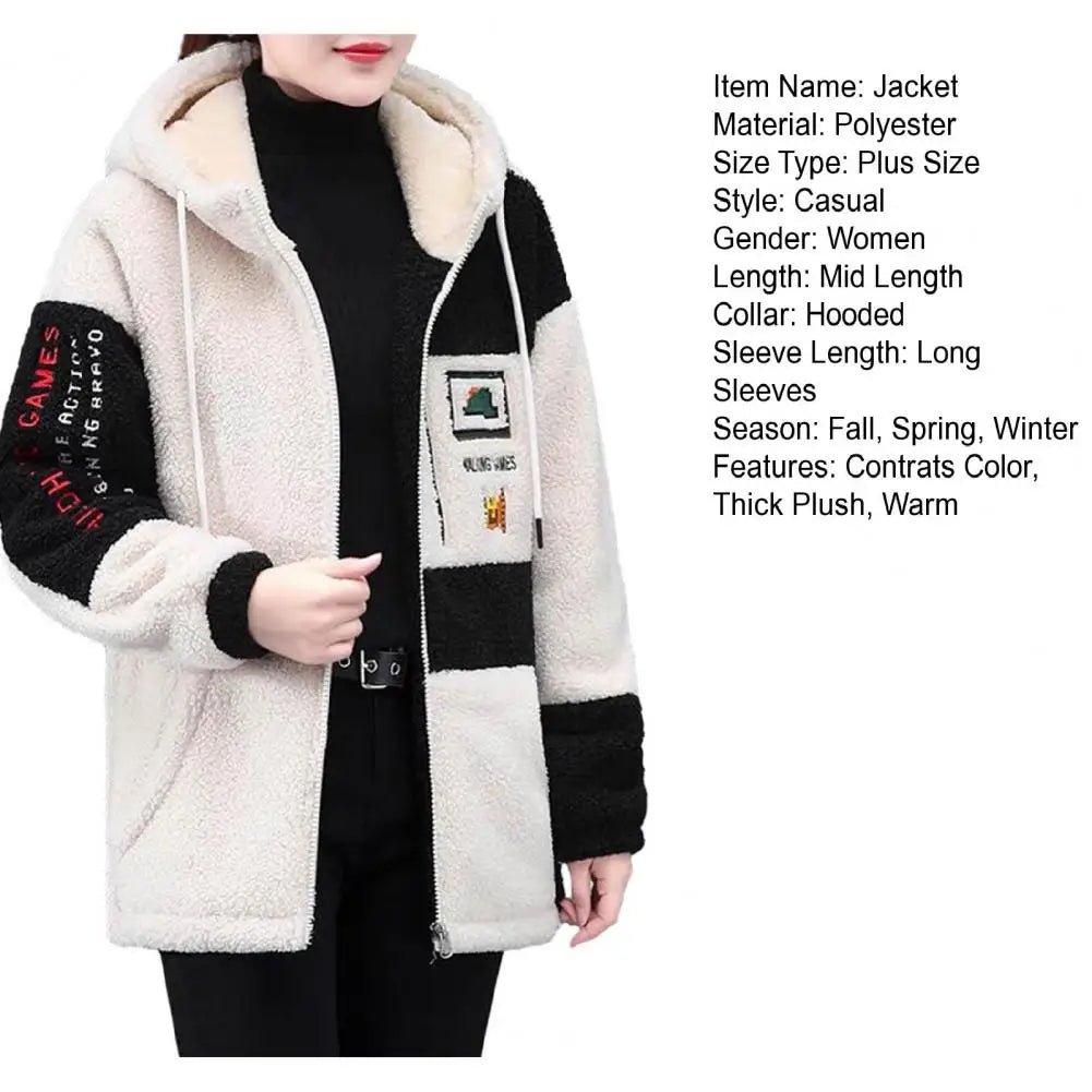 Winter Fashion Women's Coat New Casual Hooded Zipper Ladies Clothes Autumn Women Fleece Jacket Ladies Coats Куртка Женская