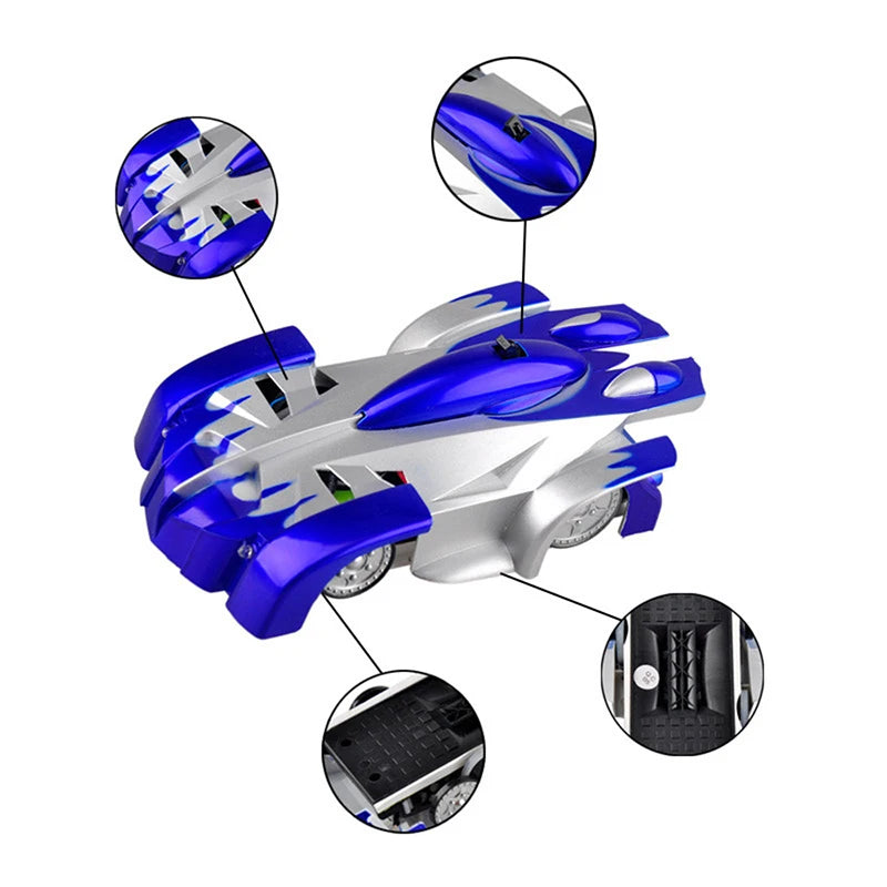 New RC Car Wall Racing Car Toys Climb Ceiling Climb Across The Wall Remote Control Anti Gravity Toy Car Model Gift For Kids